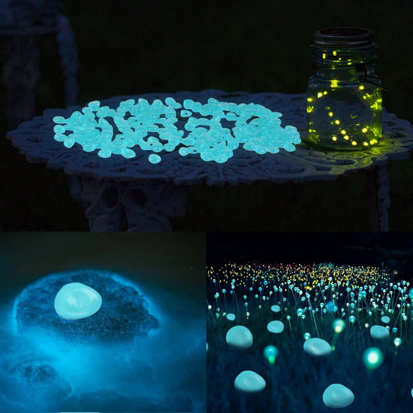 Décoration Jardin - GlowStones™ - Bleu - Espace Lumineux